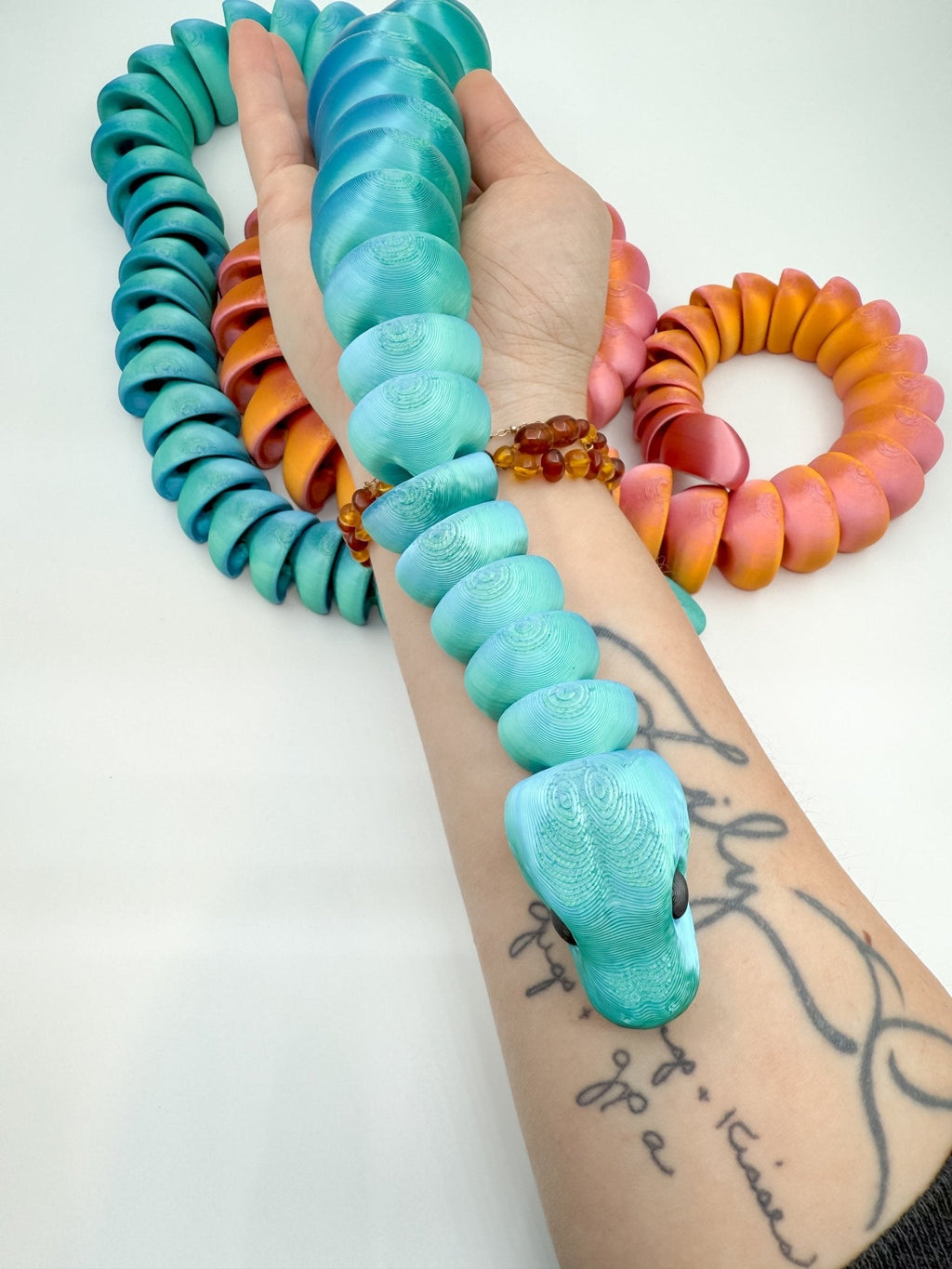 32-Inch Articulated Snake – 3D Printed, Fidget Toy