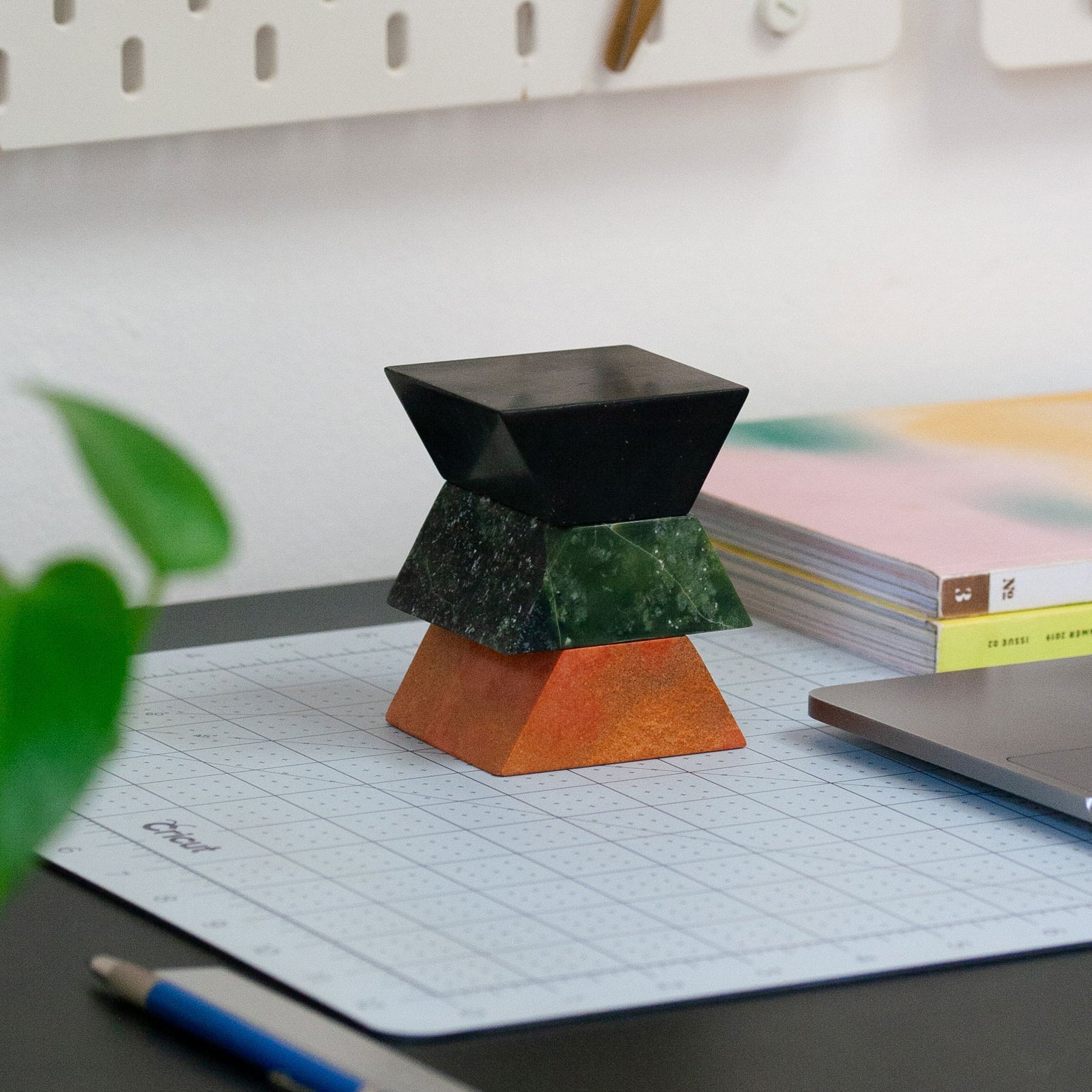 Triangle 3D Gemstone puzzle – Serpentine, Soapstone & Jasper