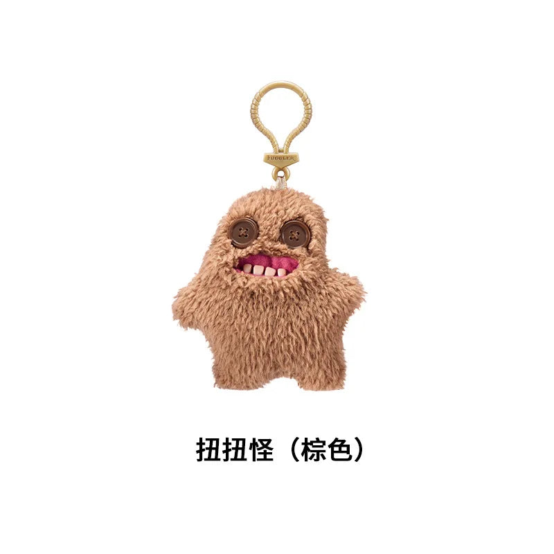 Genuine for Big-Tooth Teething Monster Pendant Funky Tooth Treasure Ugly-Cute Doll Plush Keychain 5-7 Years