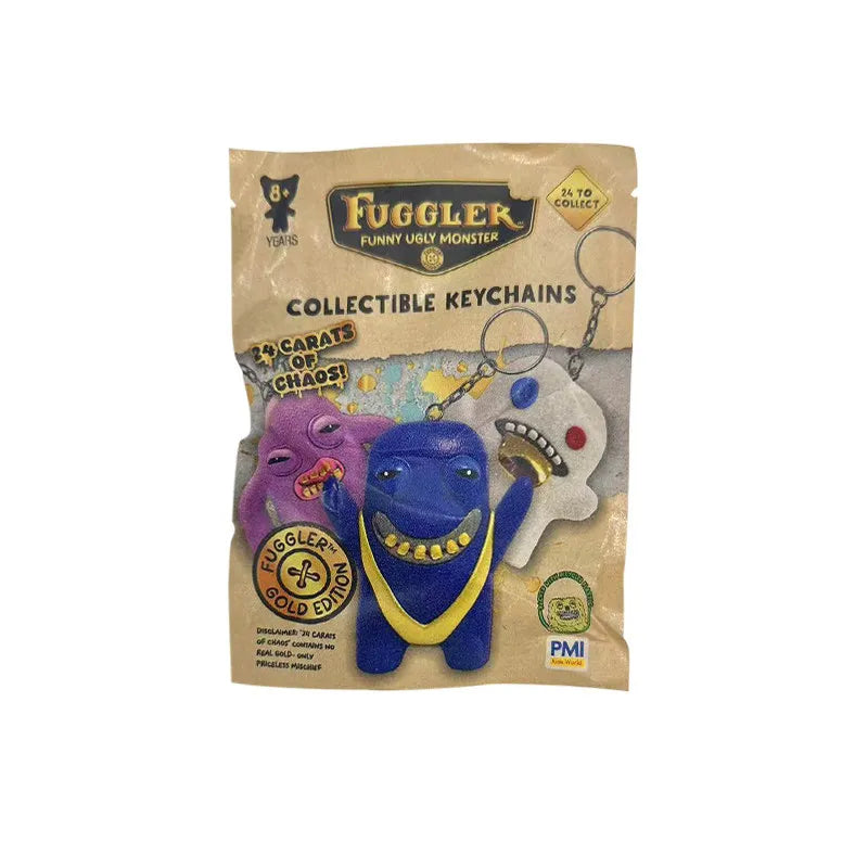 Genuine for Big-Tooth Teething Monster Pendant Funky Tooth Treasure Ugly-Cute Doll Plush Keychain 5-7 Years