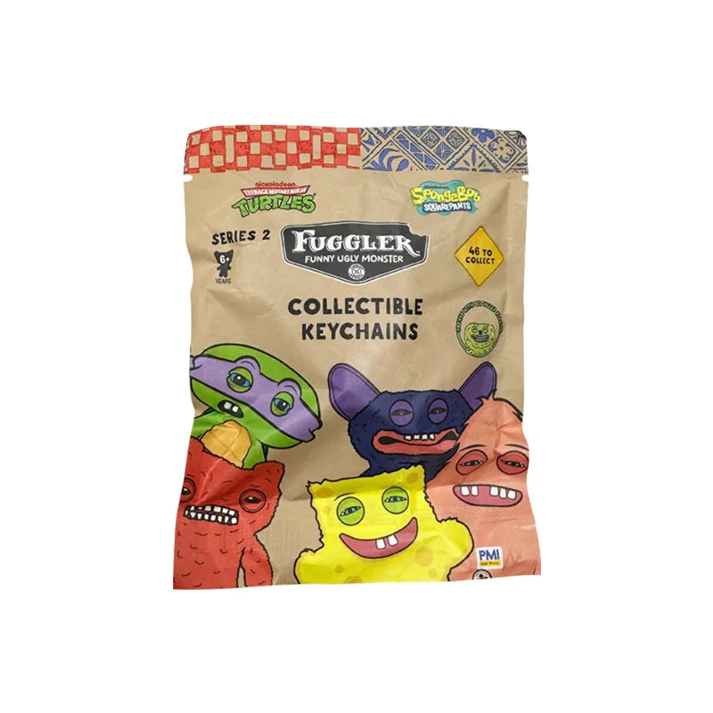 Genuine for Big-Tooth Teething Monster Pendant Funky Tooth Treasure Ugly-Cute Doll Plush Keychain 5-7 Years