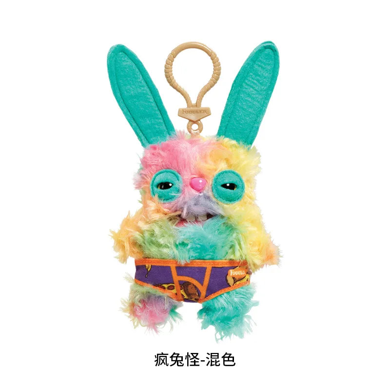 Genuine for Big-Tooth Teething Monster Pendant Funky Tooth Treasure Ugly-Cute Doll Plush Keychain 5-7 Years