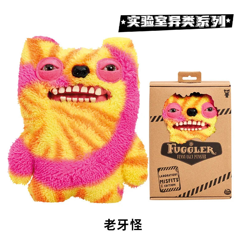 Genuine for Big-Tooth Teething Monster Pendant Funky Tooth Treasure Ugly-Cute Doll Plush Keychain 5-7 Years