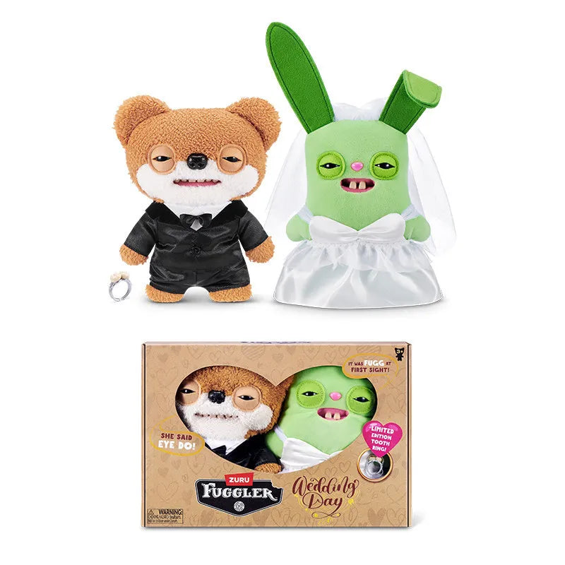 Genuine for Big-Tooth Teething Monster Pendant Funky Tooth Treasure Ugly-Cute Doll Plush Keychain 5-7 Years