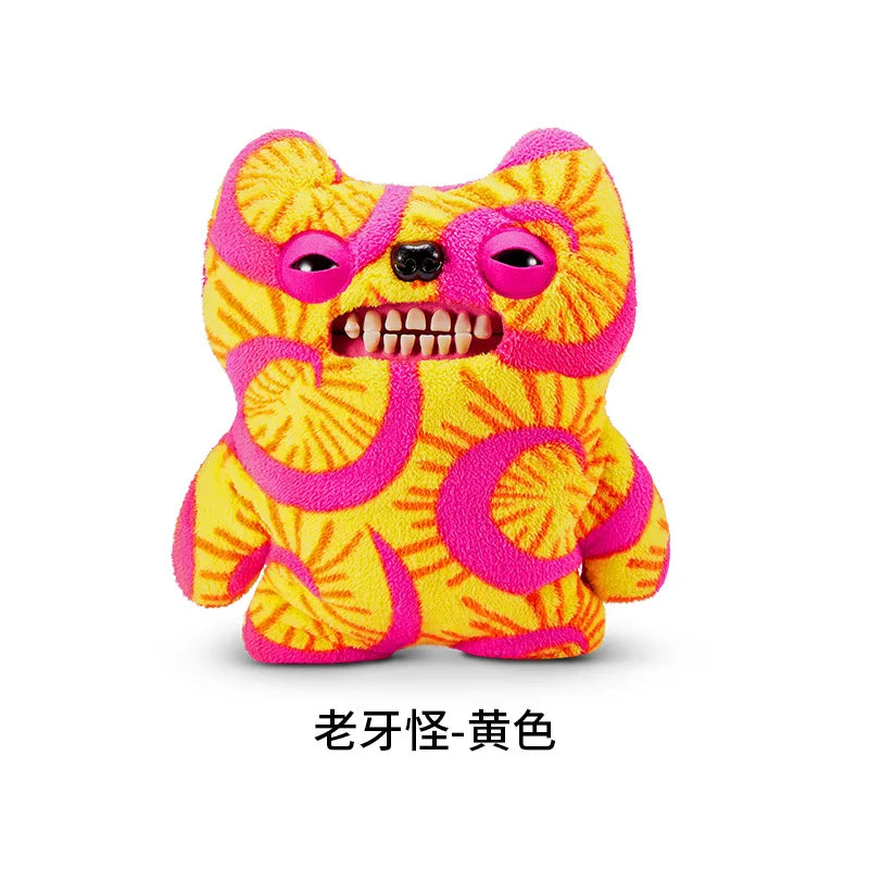 Genuine for Big-Tooth Teething Monster Pendant Funky Tooth Treasure Ugly-Cute Doll Plush Keychain 5-7 Years