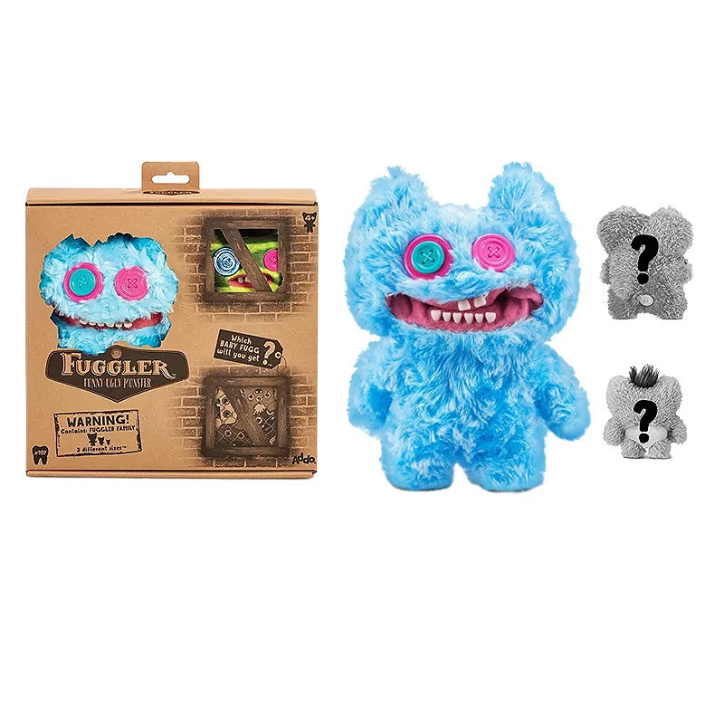 Genuine for Big-Tooth Teething Monster Pendant Funky Tooth Treasure Ugly-Cute Doll Plush Keychain 5-7 Years