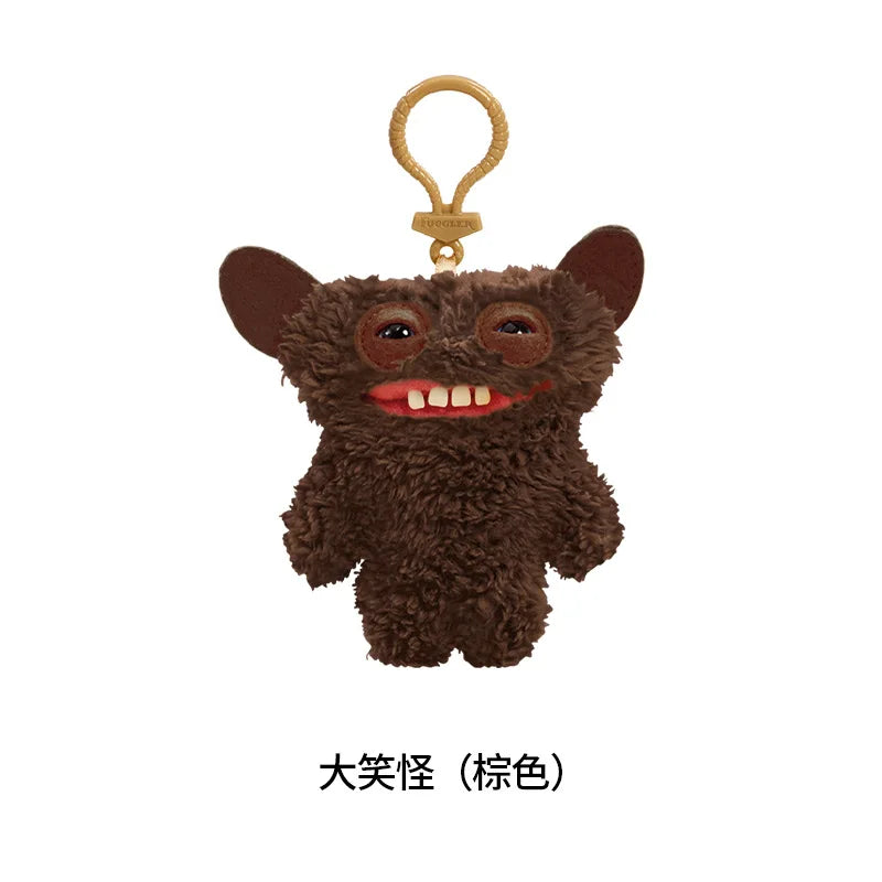 Genuine for Big-Tooth Teething Monster Pendant Funky Tooth Treasure Ugly-Cute Doll Plush Keychain 5-7 Years