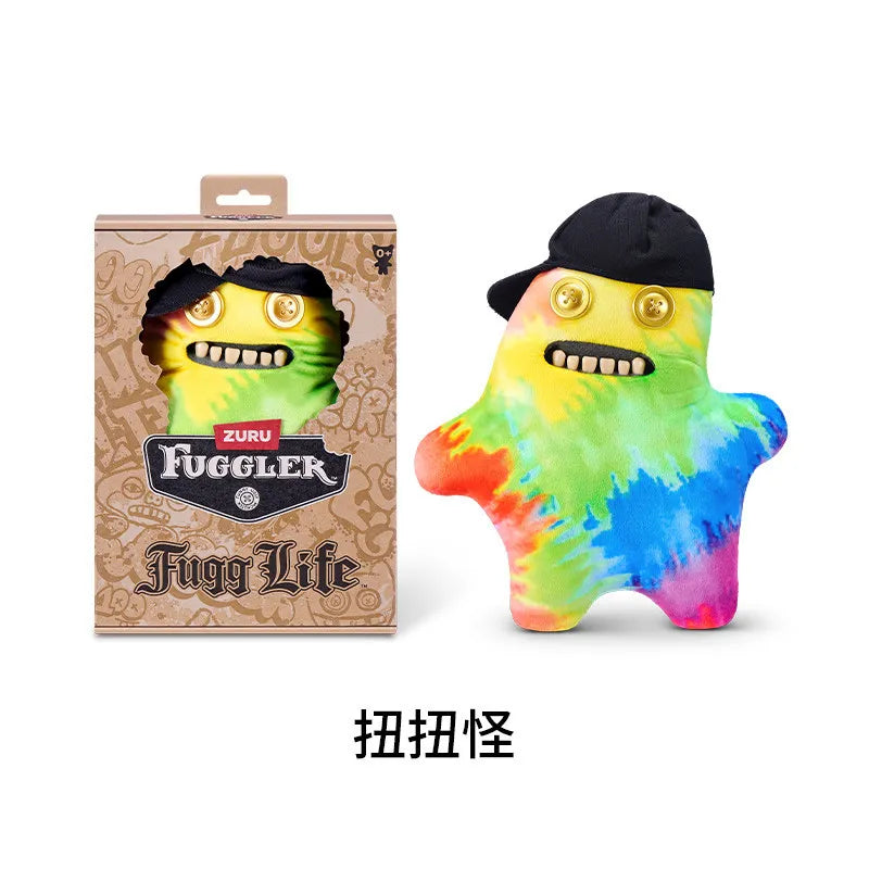 Genuine for Big-Tooth Teething Monster Pendant Funky Tooth Treasure Ugly-Cute Doll Plush Keychain 5-7 Years