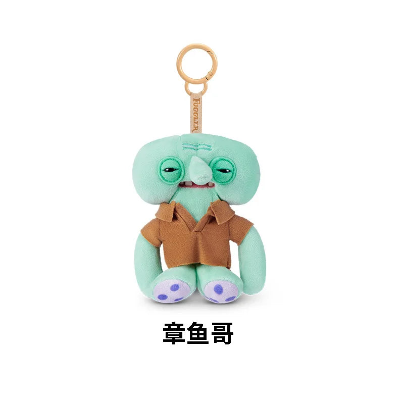 Genuine for Big-Tooth Teething Monster Pendant Funky Tooth Treasure Ugly-Cute Doll Plush Keychain 5-7 Years