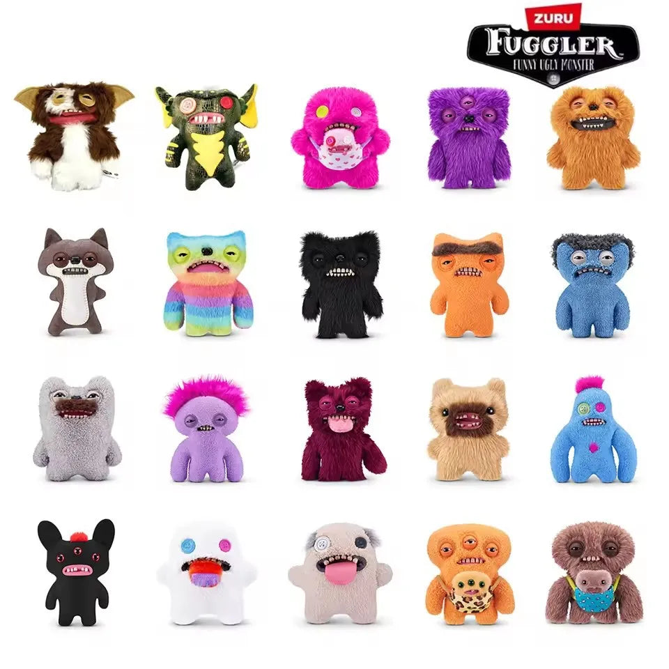 Genuine for Big-Tooth Teething Monster Pendant Funky Tooth Treasure Ugly-Cute Doll Plush Keychain 5-7 Years