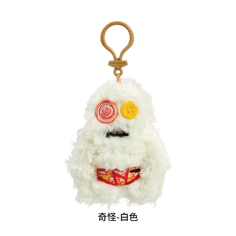 Genuine for Big-Tooth Teething Monster Pendant Funky Tooth Treasure Ugly-Cute Doll Plush Keychain 5-7 Years