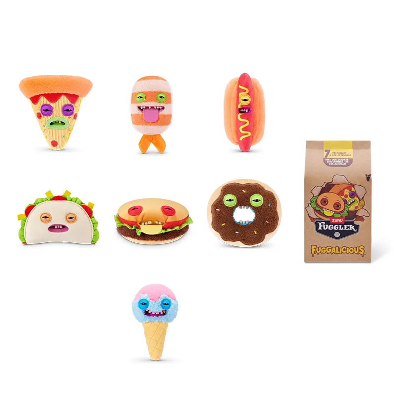 Genuine for Big-Tooth Teething Monster Pendant Funky Tooth Treasure Ugly-Cute Doll Plush Keychain 5-7 Years
