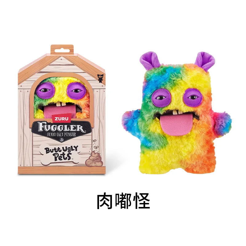 Genuine for Big-Tooth Teething Monster Pendant Funky Tooth Treasure Ugly-Cute Doll Plush Keychain 5-7 Years