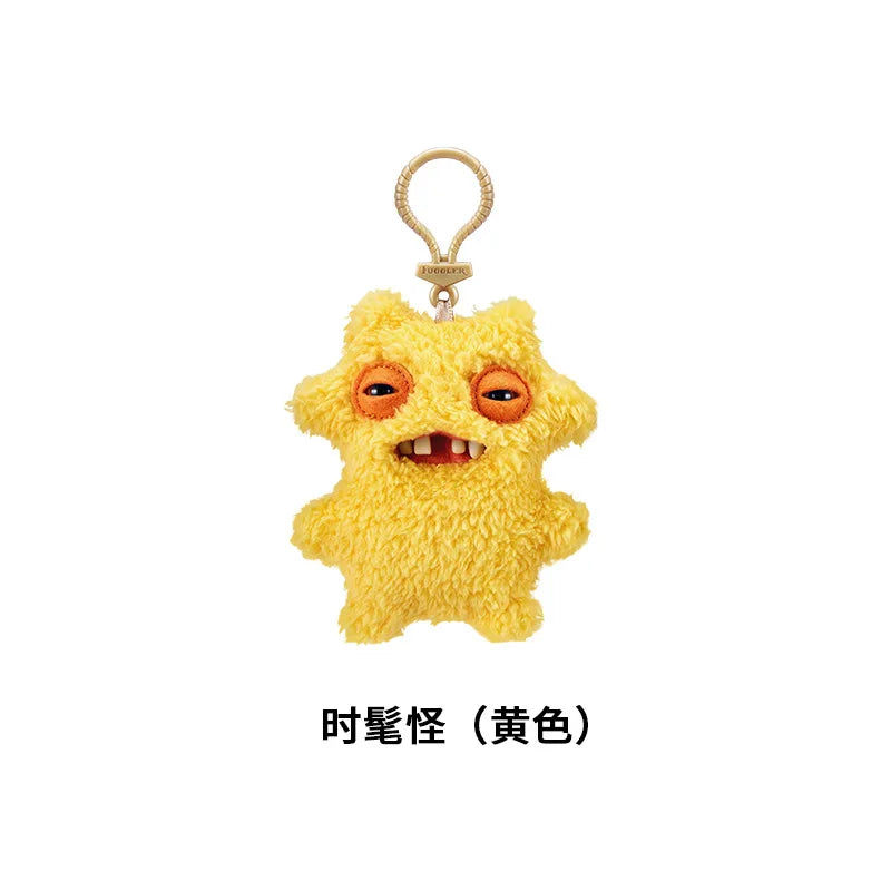Genuine for Big-Tooth Teething Monster Pendant Funky Tooth Treasure Ugly-Cute Doll Plush Keychain 5-7 Years