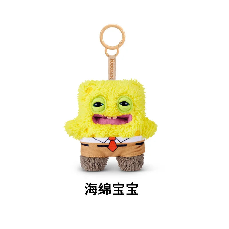 Genuine for Big-Tooth Teething Monster Pendant Funky Tooth Treasure Ugly-Cute Doll Plush Keychain 5-7 Years