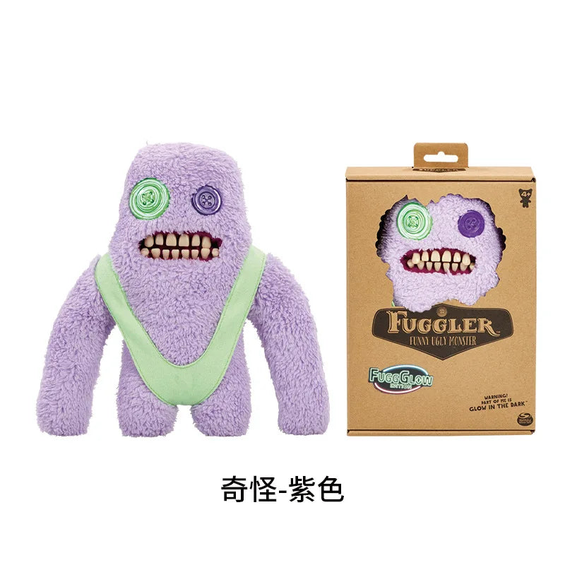 Genuine for Big-Tooth Teething Monster Pendant Funky Tooth Treasure Ugly-Cute Doll Plush Keychain 5-7 Years