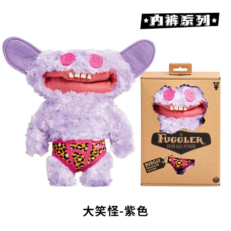 Genuine for Big-Tooth Teething Monster Pendant Funky Tooth Treasure Ugly-Cute Doll Plush Keychain 5-7 Years