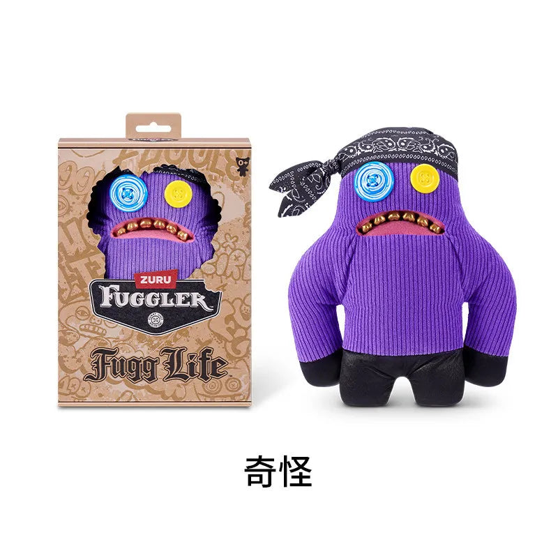 Genuine for Big-Tooth Teething Monster Pendant Funky Tooth Treasure Ugly-Cute Doll Plush Keychain 5-7 Years