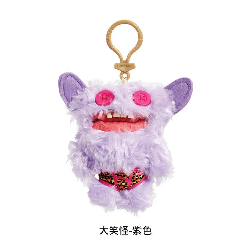 Genuine for Big-Tooth Teething Monster Pendant Funky Tooth Treasure Ugly-Cute Doll Plush Keychain 5-7 Years