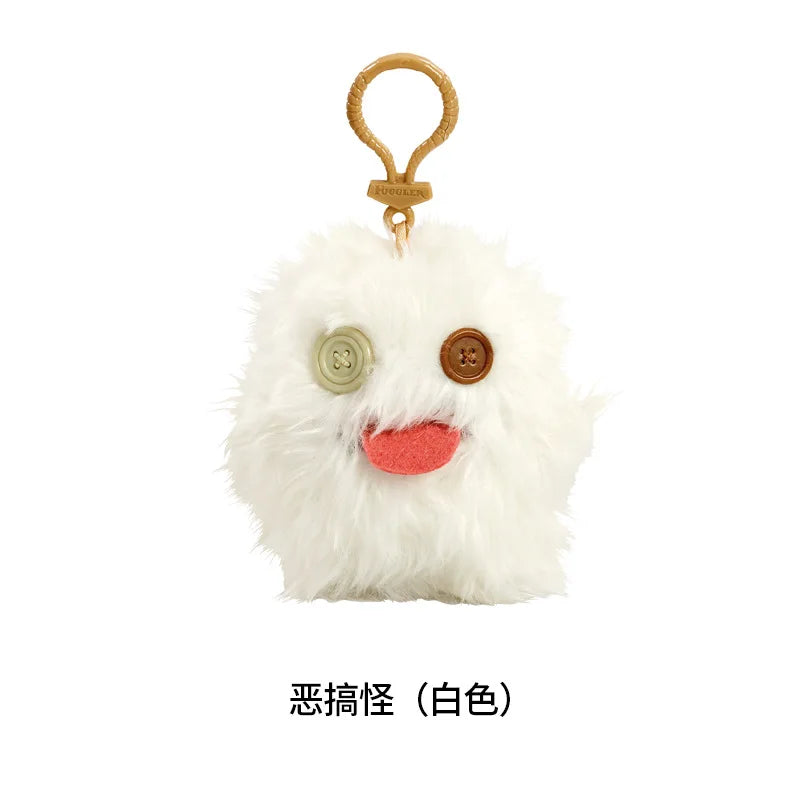 Genuine for Big-Tooth Teething Monster Pendant Funky Tooth Treasure Ugly-Cute Doll Plush Keychain 5-7 Years