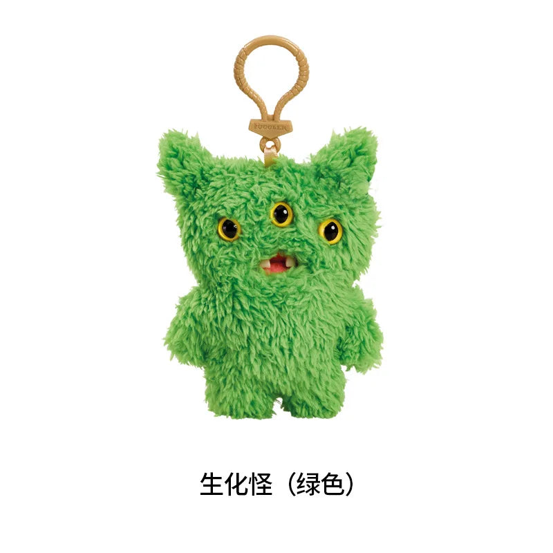 Genuine for Big-Tooth Teething Monster Pendant Funky Tooth Treasure Ugly-Cute Doll Plush Keychain 5-7 Years