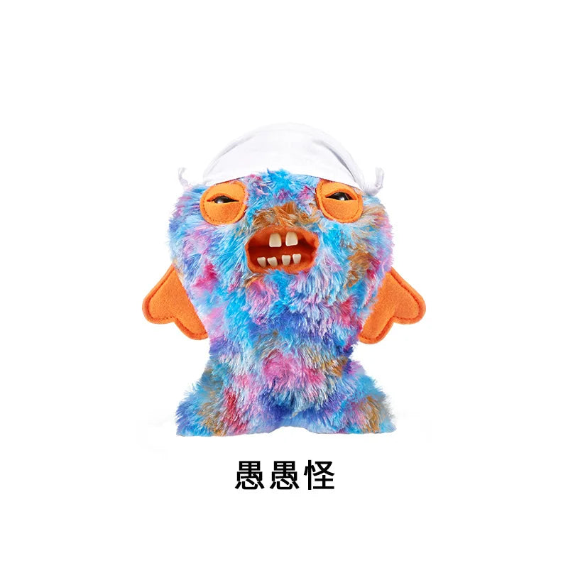 Genuine for Big-Tooth Teething Monster Pendant Funky Tooth Treasure Ugly-Cute Doll Plush Keychain 5-7 Years