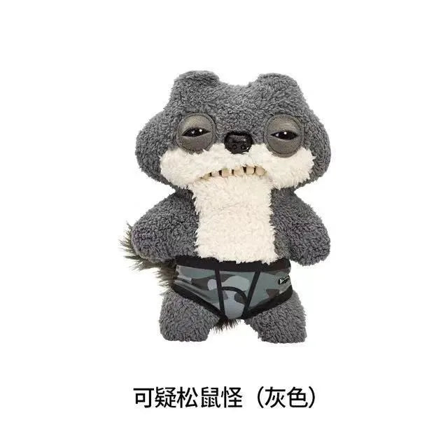 Genuine for Big-Tooth Teething Monster Pendant Funky Tooth Treasure Ugly-Cute Doll Plush Keychain 5-7 Years