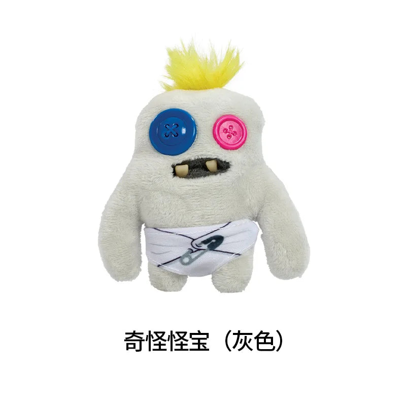 Genuine for Big-Tooth Teething Monster Pendant Funky Tooth Treasure Ugly-Cute Doll Plush Keychain 5-7 Years
