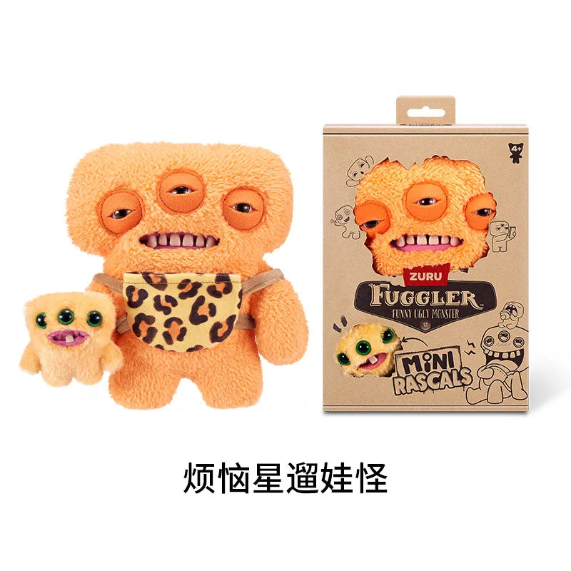 Genuine for Big-Tooth Teething Monster Pendant Funky Tooth Treasure Ugly-Cute Doll Plush Keychain 5-7 Years
