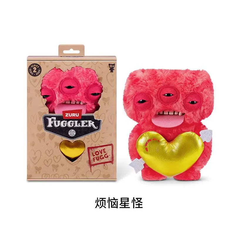 Genuine for Big-Tooth Teething Monster Pendant Funky Tooth Treasure Ugly-Cute Doll Plush Keychain 5-7 Years