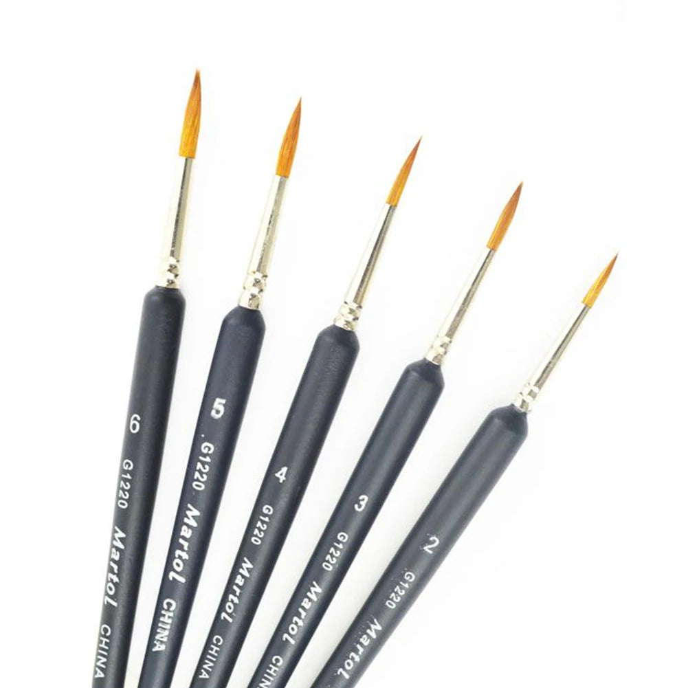 Line Drawing Pen 9 Pack Fine Detail Paint Brushes Miniature Brush For Fine Detailing Art Painting Acrylics Oil Models Watercolor
