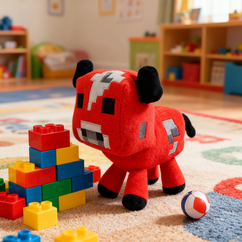 Red Cow Plush — Soft & Squishy 16cm Stuffed Animal