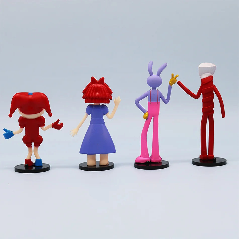 The Amazing Digital Circus 8 Styles Q Version Figurine Models, Rabbit Clown Dolls Cartoon Peripherals Cake Ornaments Toy Models