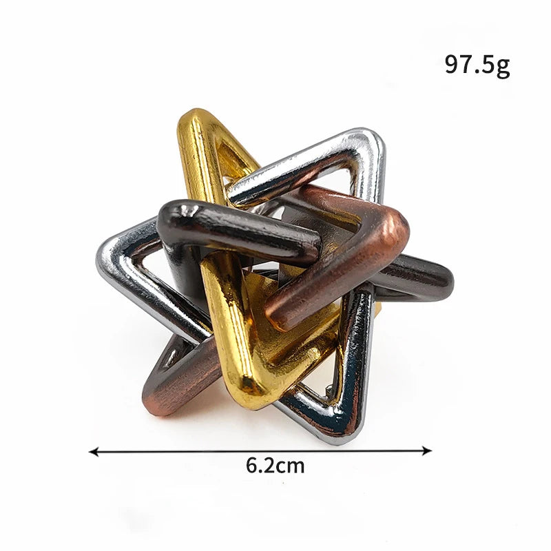 Metallic Theme Lock Puzzles For Adults - Advanced Geometric Tavern Puzzles