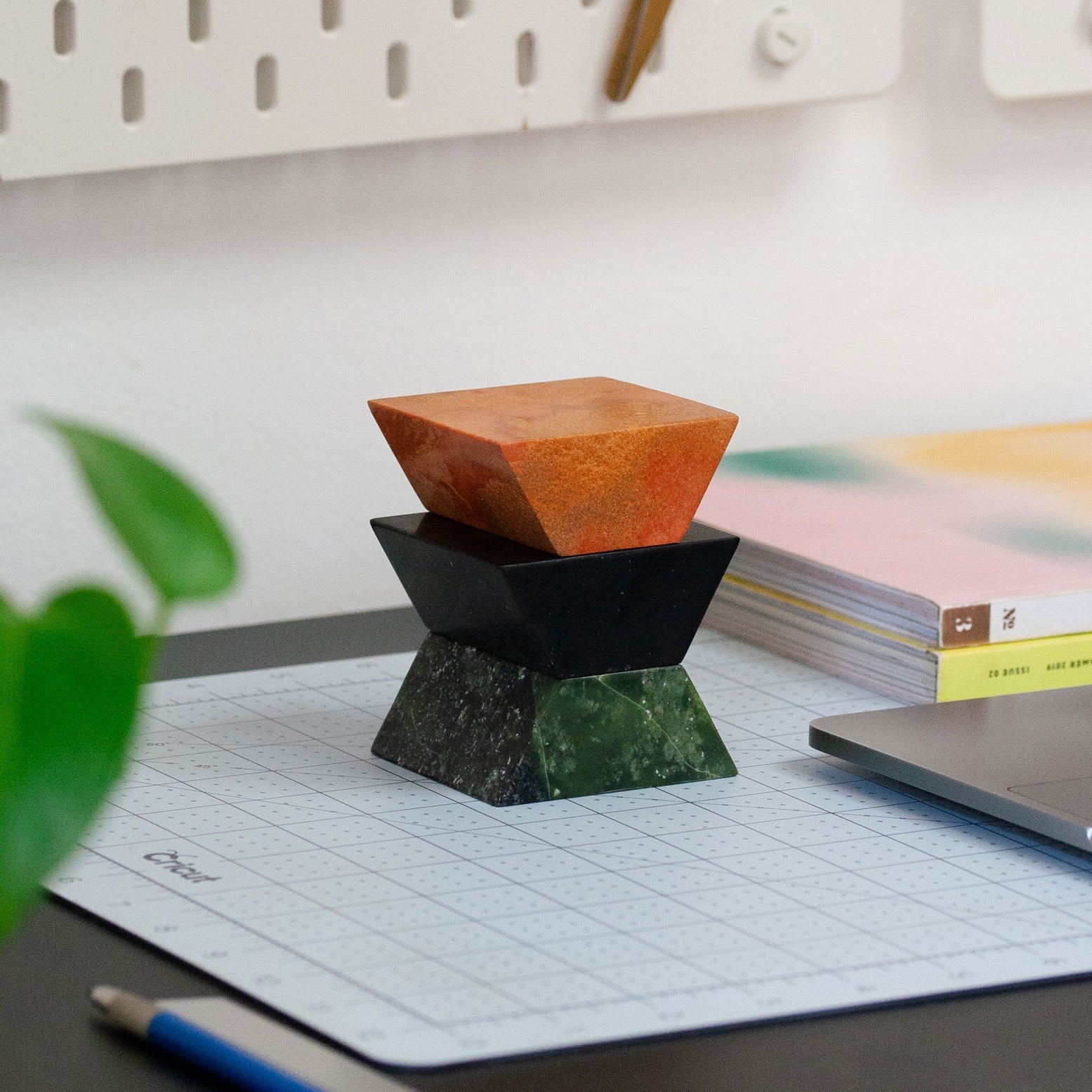 Triangle 3D Gemstone puzzle – Serpentine, Soapstone & Jasper