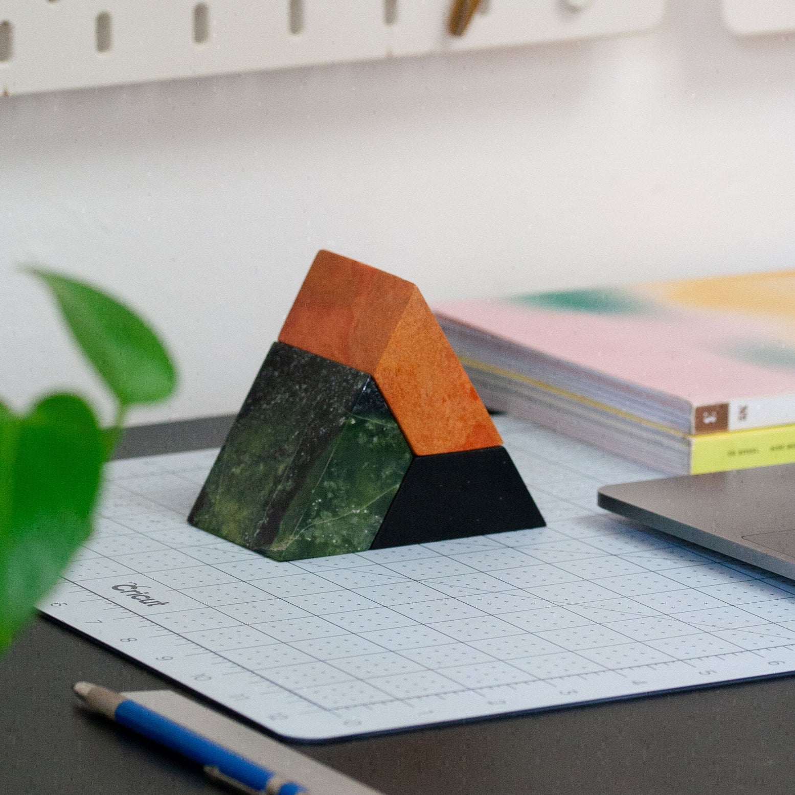 Triangle 3D Gemstone puzzle – Serpentine, Soapstone & Jasper